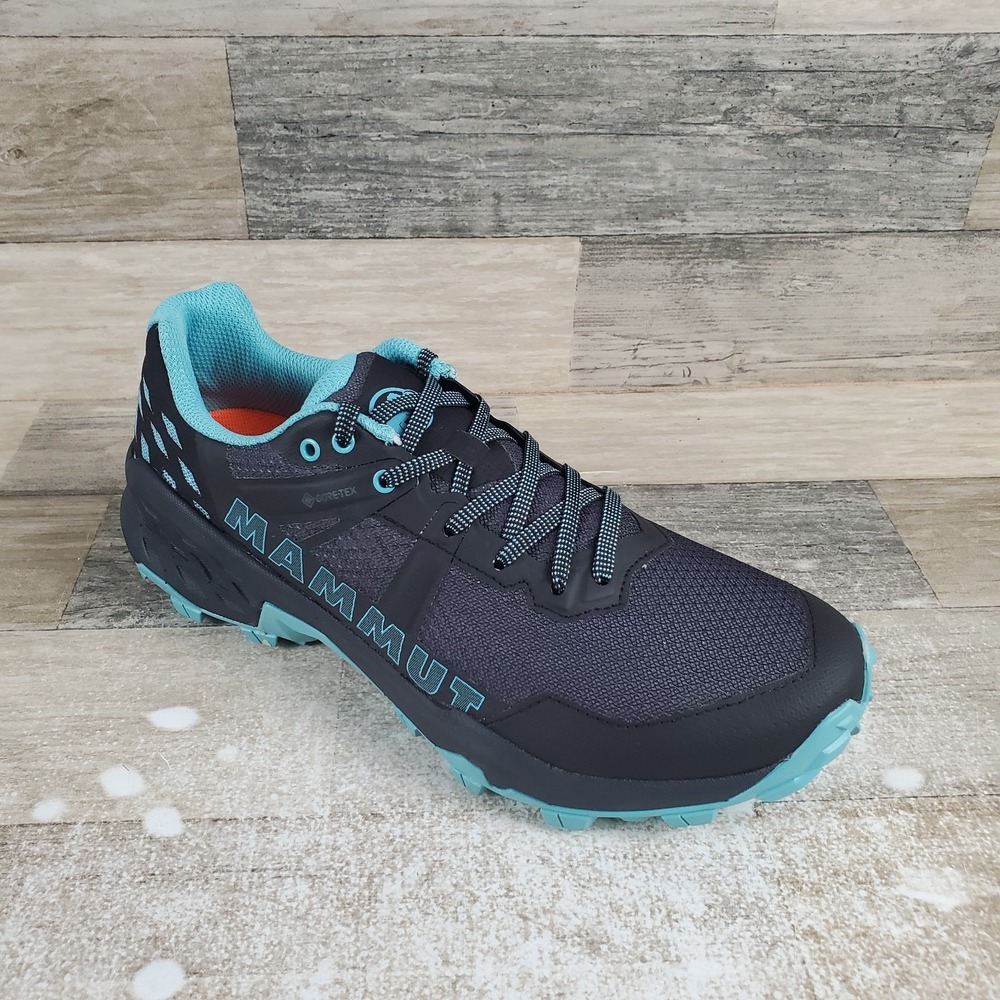 Mammut Sertig II Low GTX Womens Shoes Sz 8 Black-Dark Frosty Hiking Trail